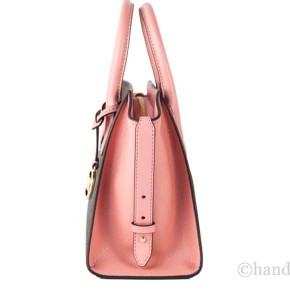 🌹MICHAEL KORS LARGE AVRIL LEATHER SATCHEL w/CROSS BODY STRAP AND SATIN D… - Picture 7 of 13